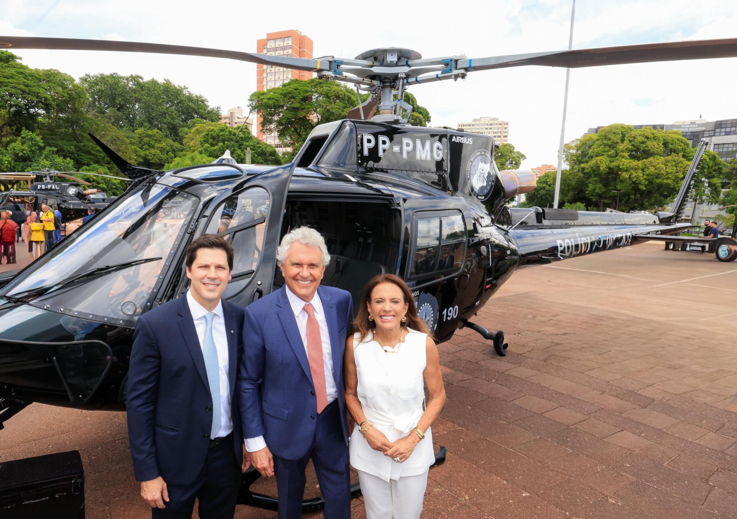 Caiado anuncia bases aéreas policiais em Luziânia e Rio Verde