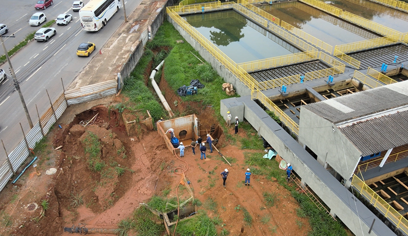 Saneago interliga adutoras de Goiânia e Aparecida