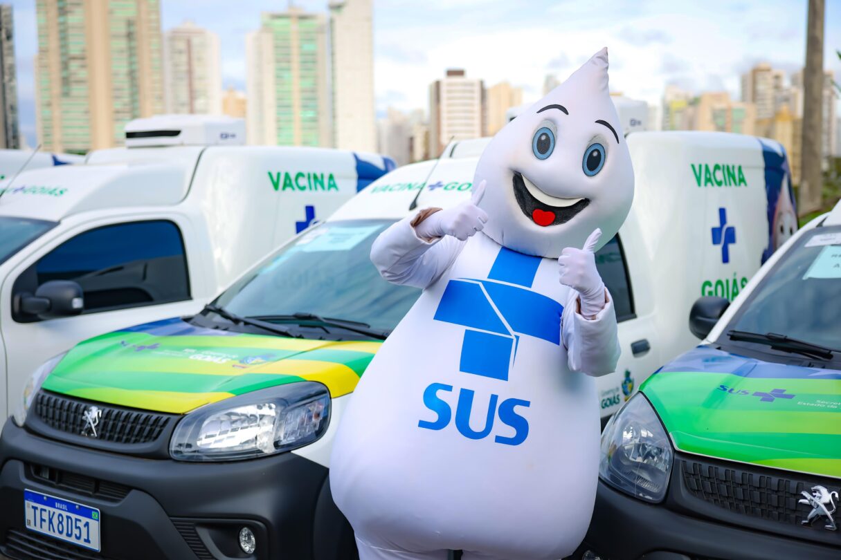 Saúde leva Zé Gotinha às ruas de Goiânia para reforçar vacinação contra influenza